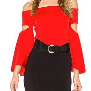 Bailey 44 White Bay Off-the-Shoulder Top, Red